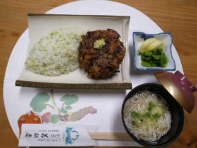 わさび飯のわさびかき揚げ丼